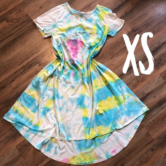 XS Tie Dye Lularoe Carly Dress - Picture 1 of 1